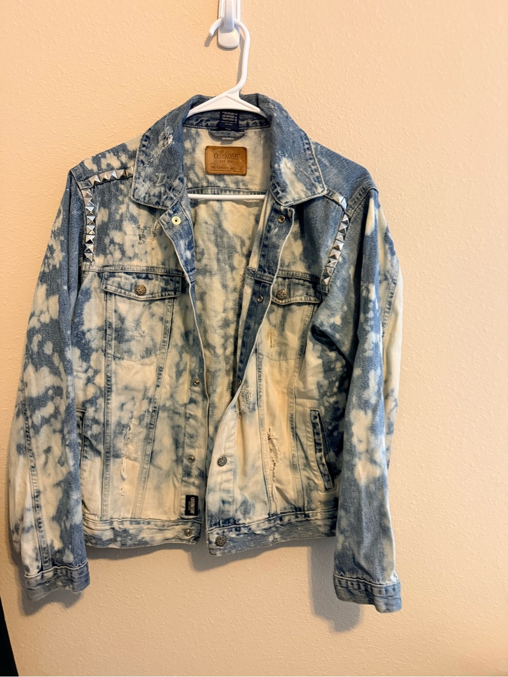 OshKosh B'gosh Light Blue Denim Jacket with Leather Patch